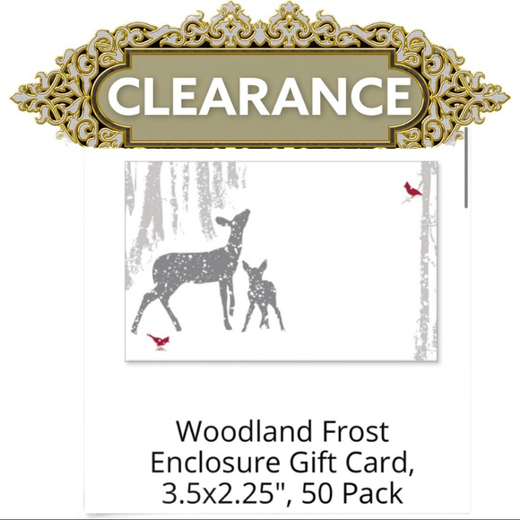 Other - 50 Snowy Deer Forest Enclosure Cards CLEARANCE